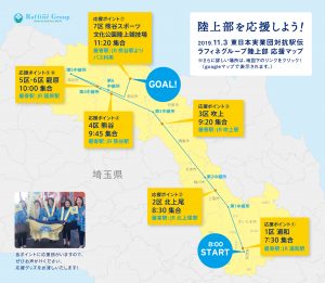 11/3 東日本実業団対抗駅伝 ラフィネグループ陸上部 応援マップ