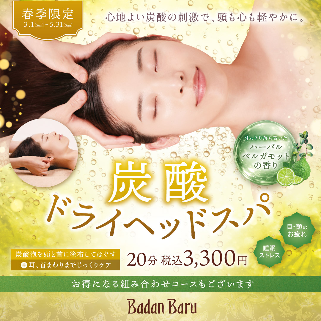 【春季限定】炭酸ドライヘッドスパ(バダンバルー)